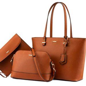 Women Shoulder Bags Tote Satchel 3pcs Purse Set